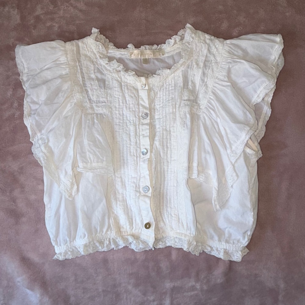 LoveShackFancy Nora Heritage Top XS